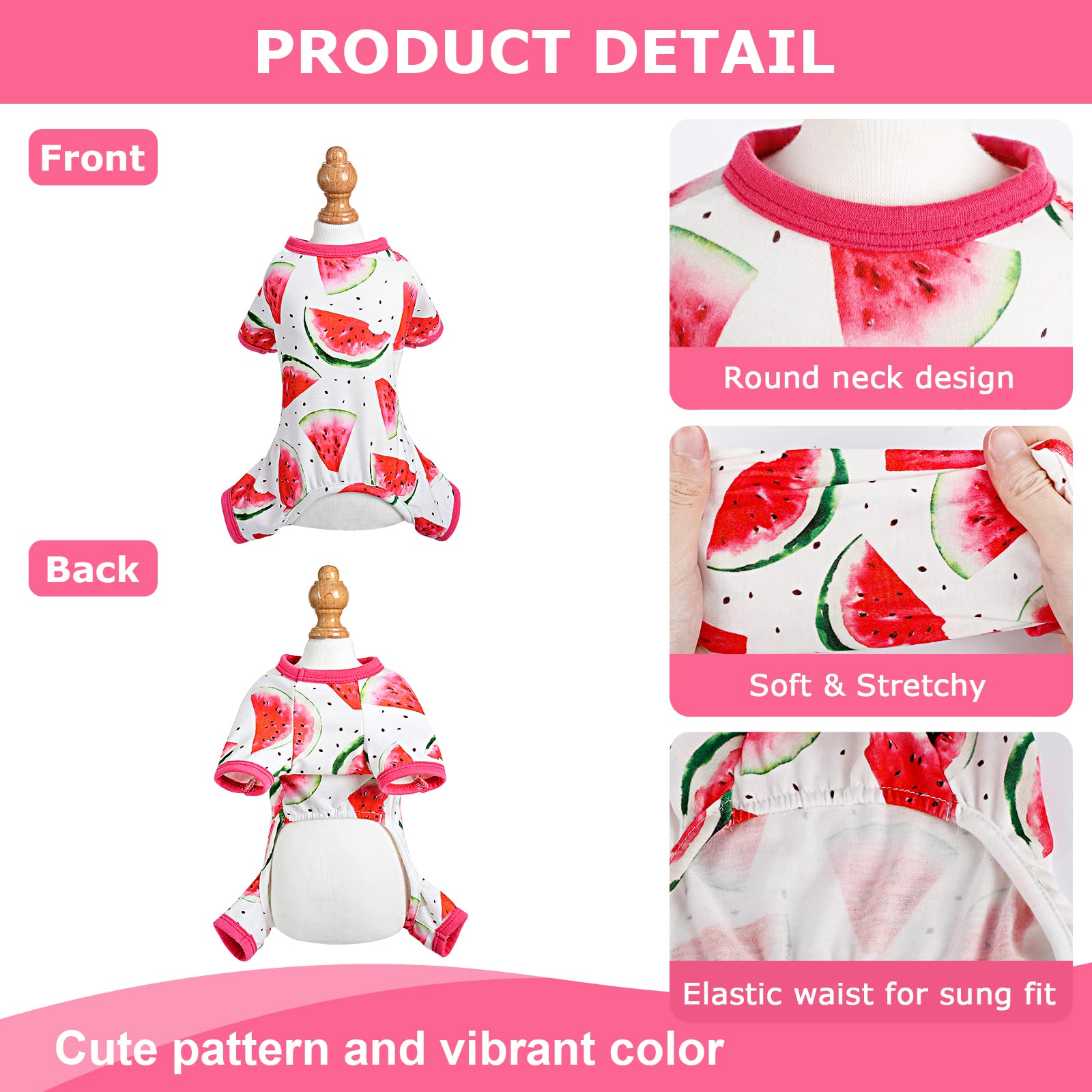 Dog Pajamas Pjs Summer Extra Small Dog Clothes for Small Dogs Girl - Boy, Soft Stretchy Puppy Chihuahua Teacup Clothes - Yorkie